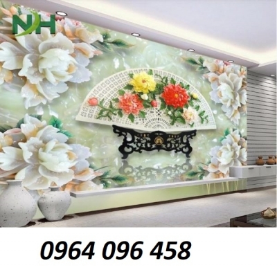 Tranh gạch 3d hoa mẫu đơn - 432ZXC