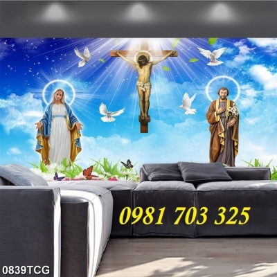 Tranh gạch men, tranh công giáo 3D trang trí tường
