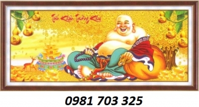 gạch tranh phật di lặc