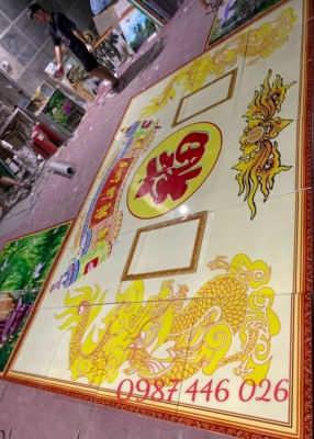 Tranh ban thờ, gạch tranh ốp tường phòng thờ