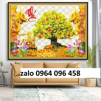 Tranh gạch 3d cây mai vàng - SCX43