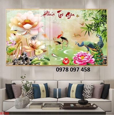 Gạch tranh dán tường phòng ăn