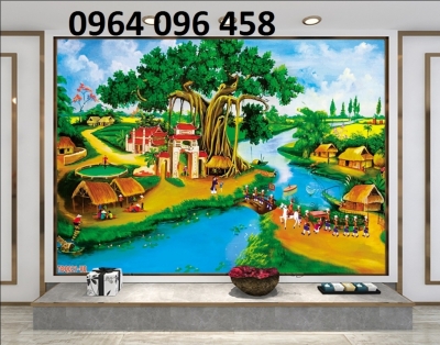 Tranh gạch phong cảnh đồng quê 3d - FDX96