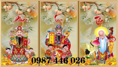 Bộ gạch tranh chữ Phúc Lộc Thọ HP9432