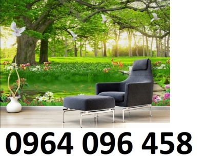 Mẫu tranh gạch 3d ốp tường phòng khách - phòng bếp - 345KN