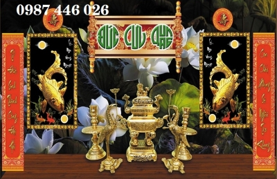 Tranh gạch phòng thờ gạch trang trí 3d HP6913