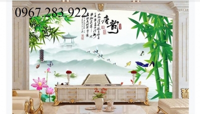 Gạch ốp tường 3D cây tre