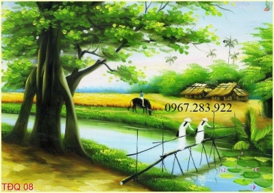 Tranh 3D- Tranh phong cảnh đồng quê