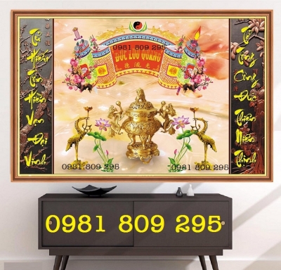 Tranh gạch phòng thờ đẹp