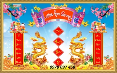 Tranh ốp phòng thờ gia tiên- tranh câu đối
