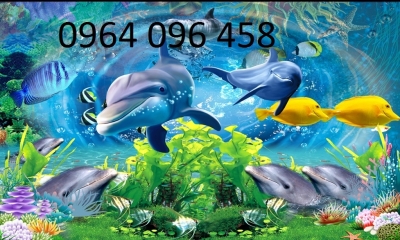 Tranh gạch 3d ốp bể bơi - SLM53