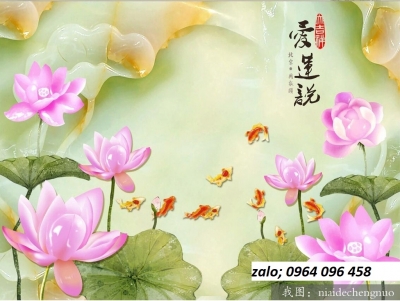 Tranh gạch 3d dán tường phòng khách