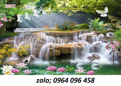 Mẫu tranh gạch men 3d phòng khách - DCB73