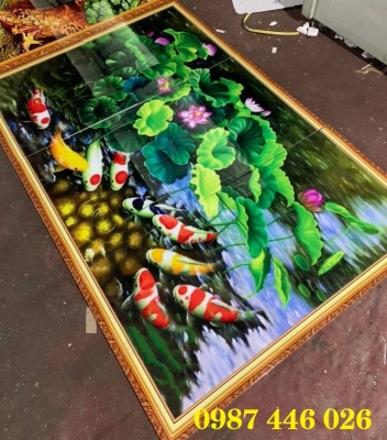 Tranh gạch cửu ngư đồ quần hội