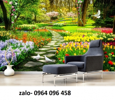 Tranh gạch cảnh thiên nhiên 3d - tranh gạch 3d ốp tường - HDCX54