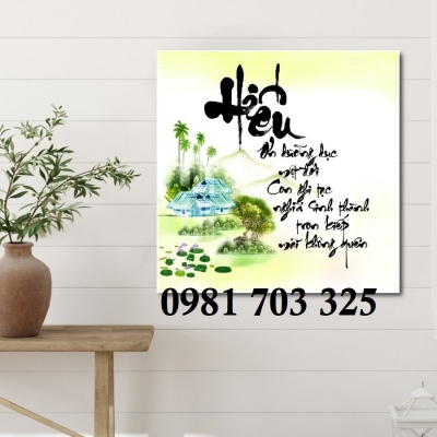 Tranh gạch 3D thư pháp