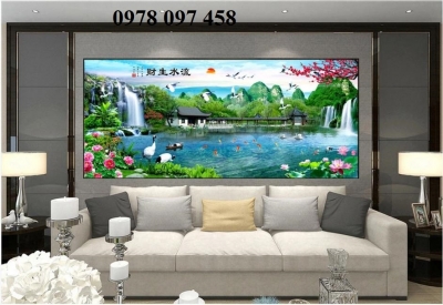 Tranh thác nước treo tường