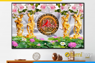 Tranh 3d phúc lộc thọ - tranh gạch 3d phúc lộc thọ - SMN89