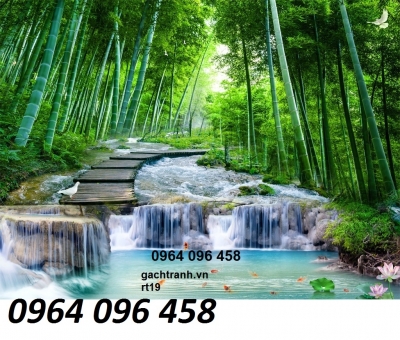 Tranh tre trúc 3d - tranh gạch 3d tre trúc - FCX21