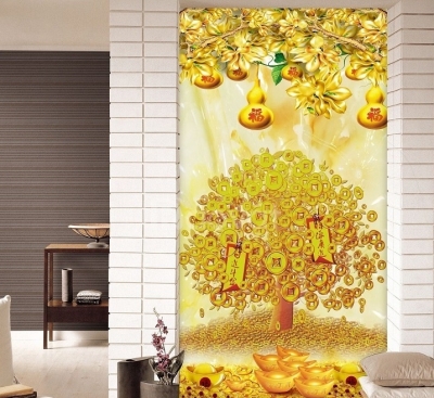 Tranh gạch 3d cây kim tiền - SX522