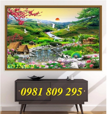Tranh gạch , gạch ốp tường 3d phong cảnh
