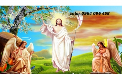 Tranh gạch 3d ốp tường tranh thiên chúa - SLN89