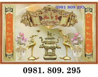Mẫu tranh ốp tường phòng thờ , tranh gạch men HN9393