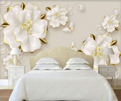 Tranh gạch men 3d ốp tường hoa hồng - XVB88