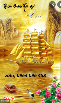 Tranh gạch 3d phong thủy thuận buồm xuôi gió - CXV66