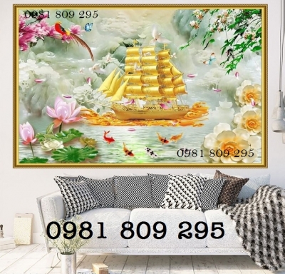 Tranh gạch men thuyền sứ ngọc