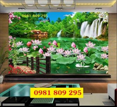 Gạch 3d tranh gạch men phòng khách  HP888