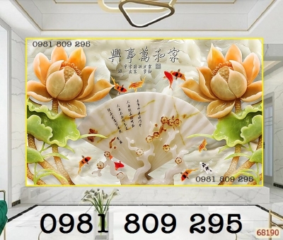 Tranh hoa sen 3d- gạch tranh HP0745