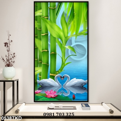 Gạch tranh khổ đứng 3D đẹp