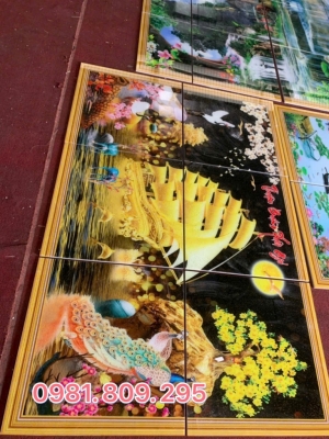 Gạch 3d thuyền , tranh gạch men phong thủy