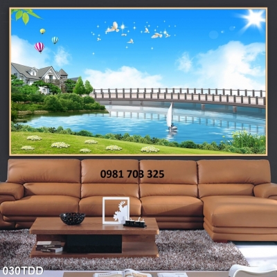 tranh phong cảnh biển- gạch tranh 3D