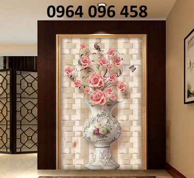 Tranh gạch 3d bình hoa - gạch tranh 3d bình hoa - GDC89