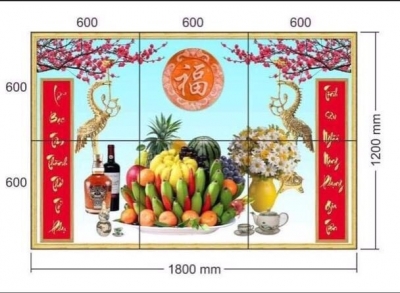 Tranh gạch phòng thờ - tranh ốp tường