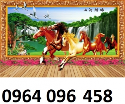 Tranh mã đáo thành công - tranh gạch 3d - 0976C