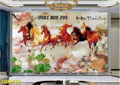 tranh gạch 3 ngựa hợp phong thủy