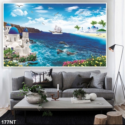 Tranh 3D- Tranh gạch phòng khách