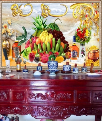 Tranh ốp tường phòng thờ