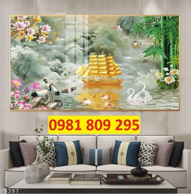 Tranh gạch thuyền buồm