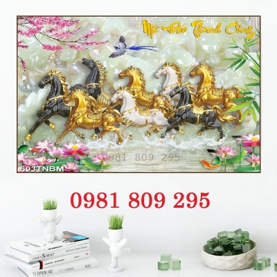 Tranh gạch - gạch 3d ngựa , bát mã