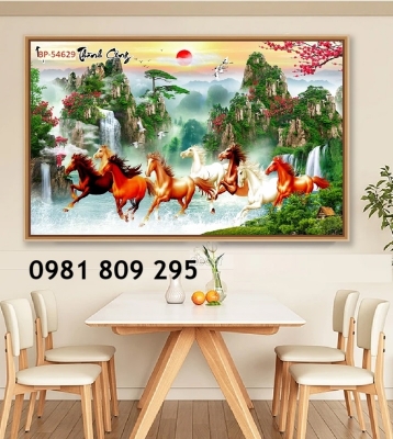 Tranh gạch mã đáo , ngựa phong thủy