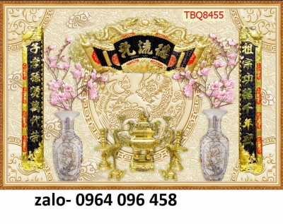 Tranh 3d - gạch tranh 3d phòng thờ - 3566XC