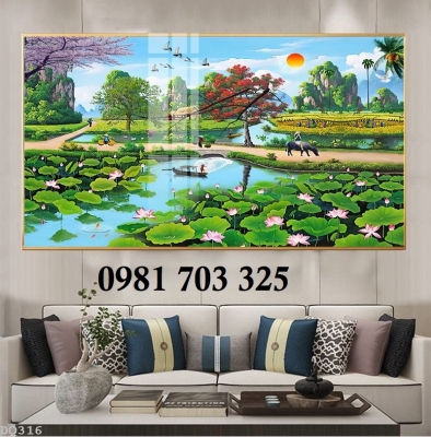 Gạch 3D hình đồng quê trang trí