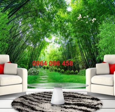 Tranh gạch 3d phong cảnh tre trúc - SXC43