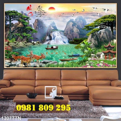 Tranh gạch sơn thủy