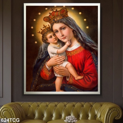 Gạch tranh 3D hình công giáo trang trí