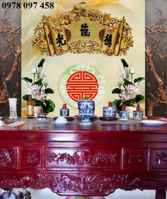 Tranh gạch men phòng thờ